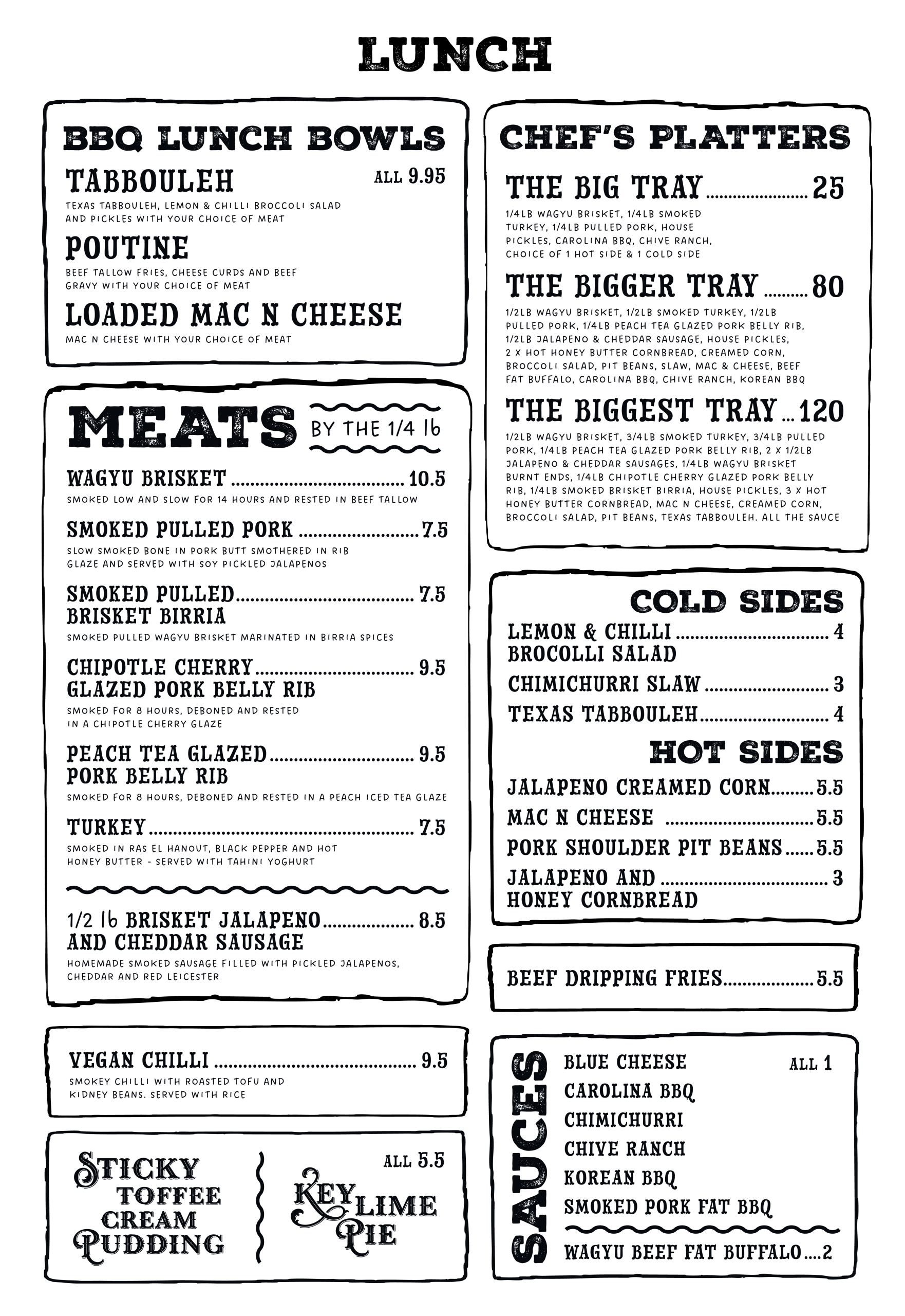 Menus – Big Tray BBQ